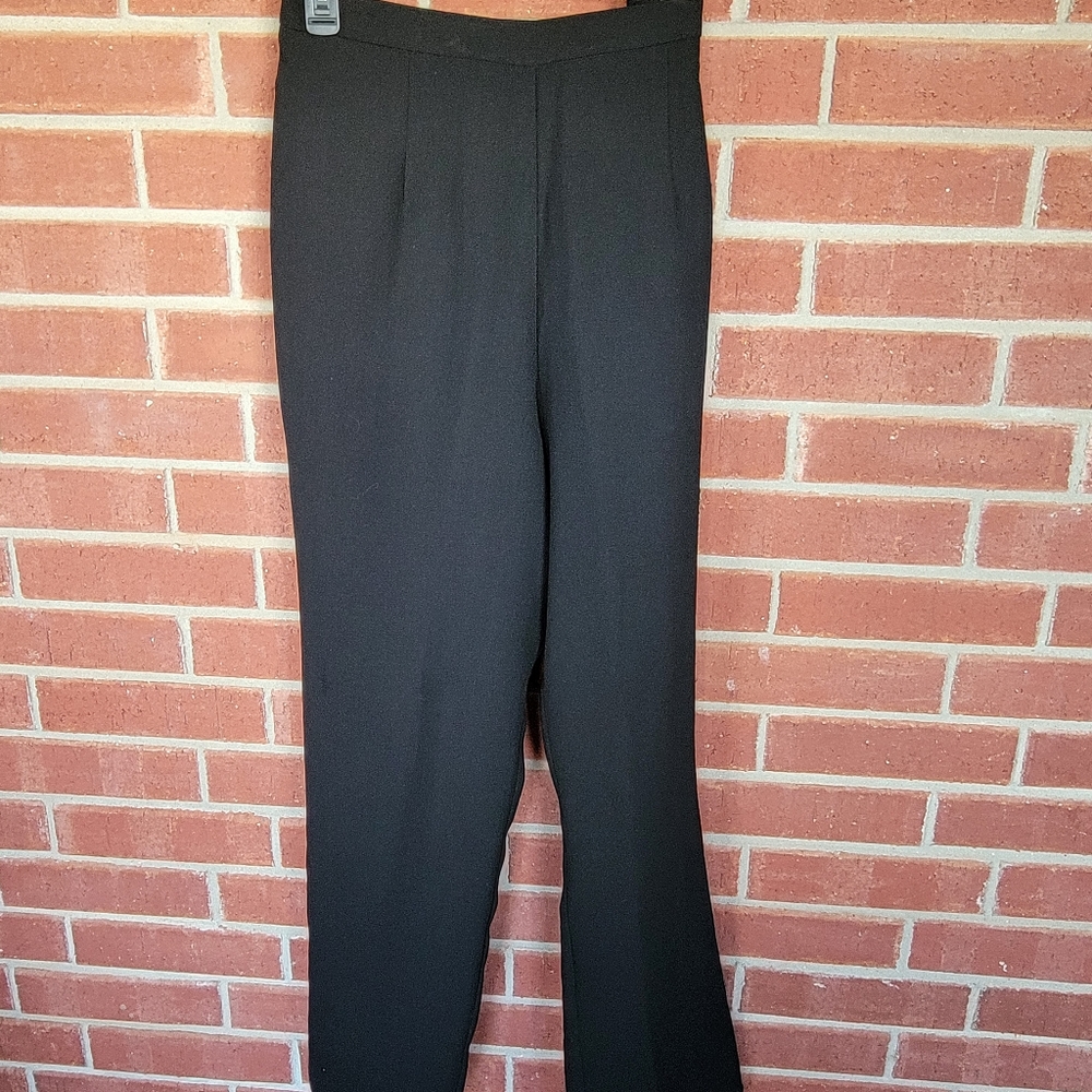 Women’s Size 16 Black Pull-On Straight Leg Dress Pants #408